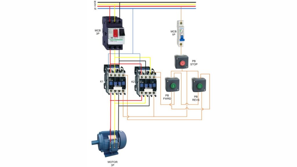 variasi litar kawalan forward reverse